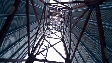 big factory elevator construction. storage granary technology tank.