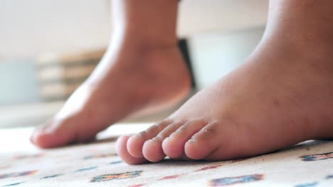 close-up of a child's feet