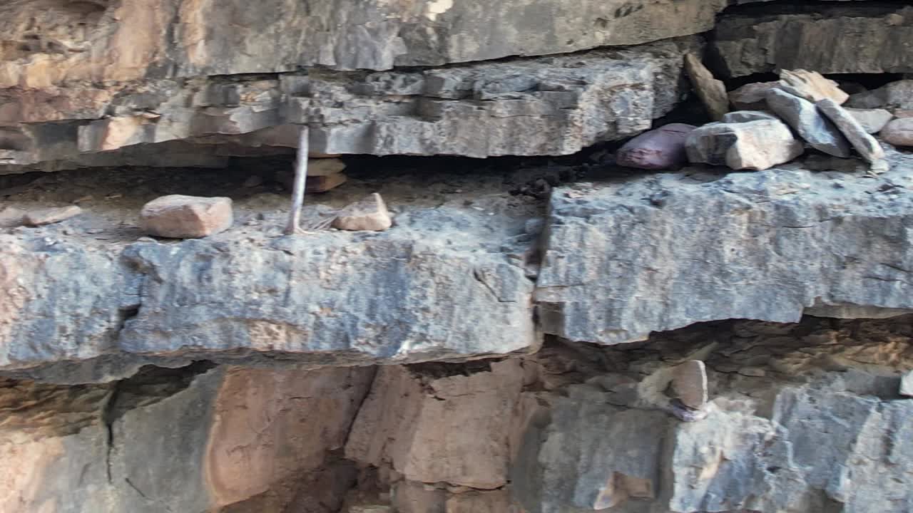 Rock formations and natural structures in aerial view of Greece