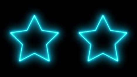 estrella azul de neón brillante animación gráficos de movimiento