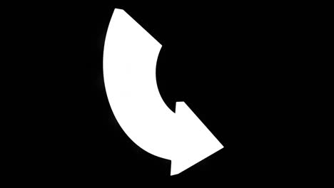 señal de flecha generada por computadora con un canal alfa. bucles sin problemas.