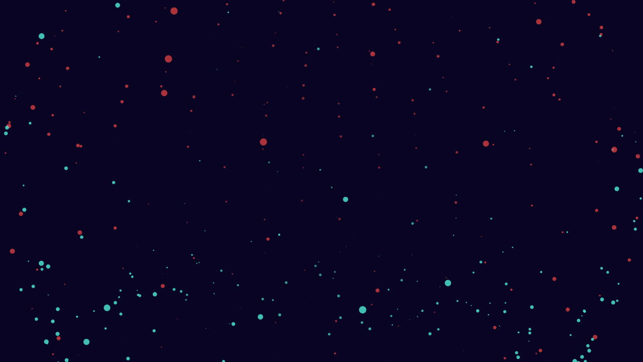 copos de nieve de arco iris al azar volando en el cielo nocturno