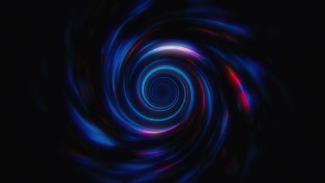 slowly rotating blue and red spiral tunnel