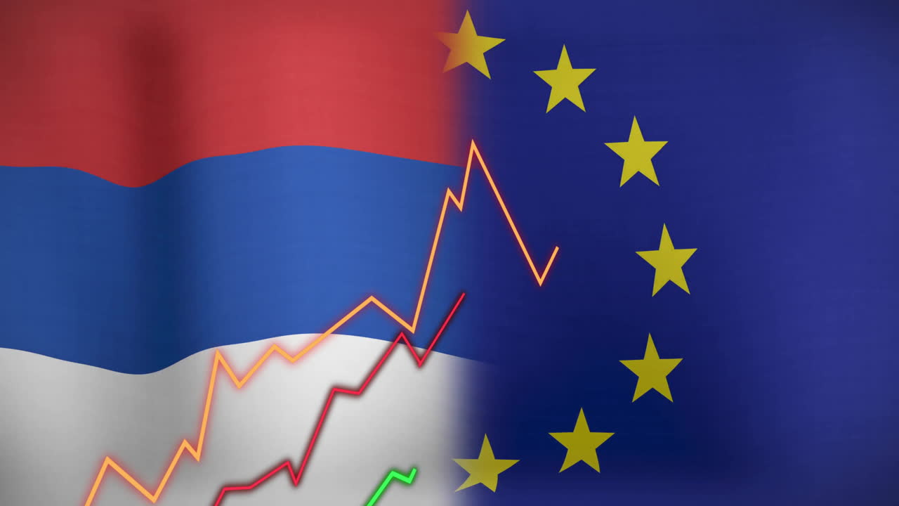 네덜란드와 eu의 발 위의 다이어그램의 애니메이션