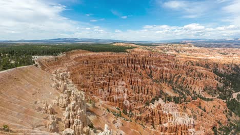 panorama of inspiration point in bryce canyon national park in daytime in utah, usa