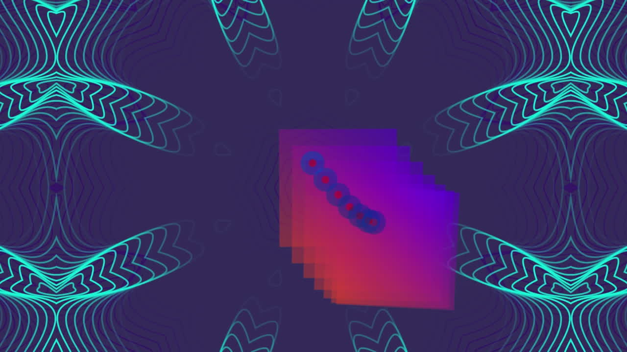 composición de espirales y círculos que se mueven y giran en un bucle sin costuras en diferentes fondos