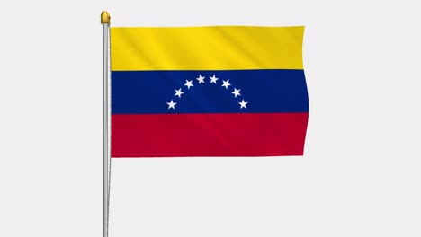 video de bucle de la bandera de venezuela revoloteando en el viento, video en cámara lenta de 4k, con canal alfa