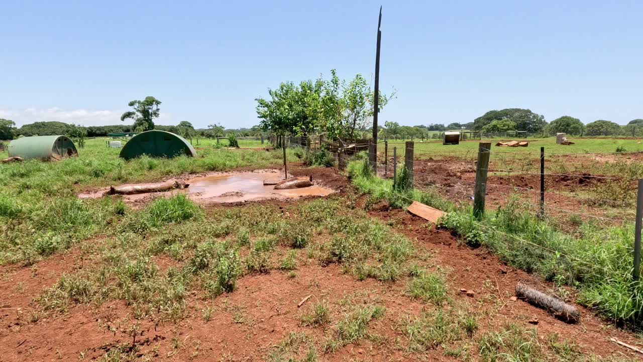 변화하는 시골 풍경과 하늘의 타임 스.