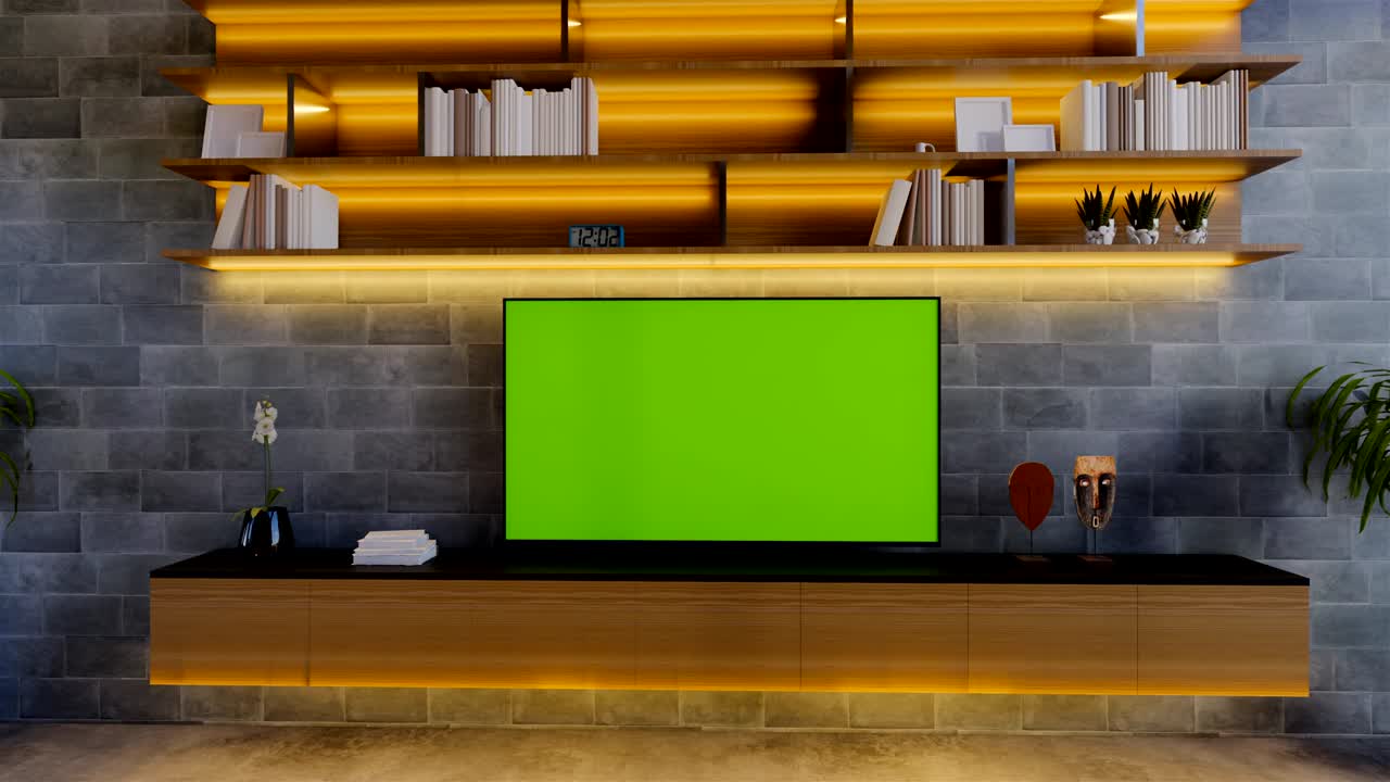 3d 렌더링: 인테리어 하우스, 부과 함께 현대적인 오픈 리빙 스페이스, 현대적인 스타일의 듀플렉스 아파트, 주택 장식, 현대적인 로프트 인테리어를 제공합니다.