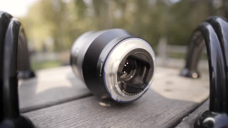 close-up of a camera lens