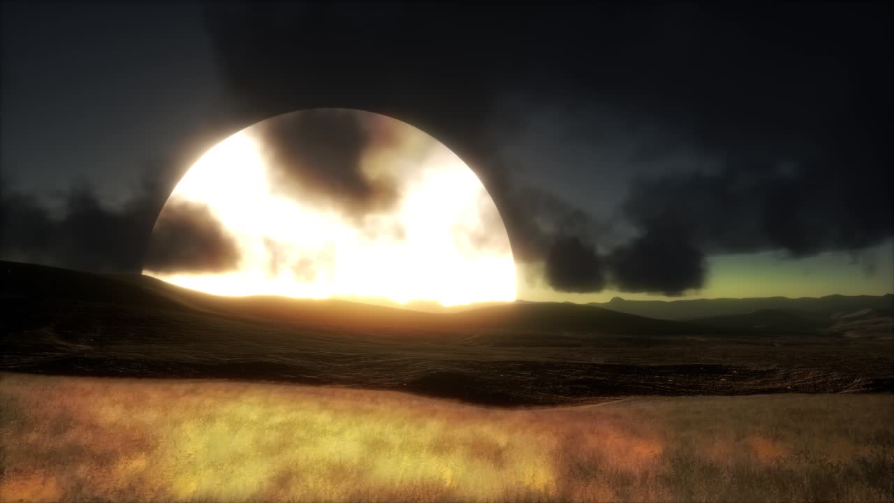 모래 언덕 에서 해 가 지는 것