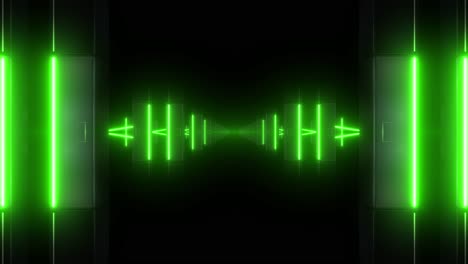 neon green tunnel visualization