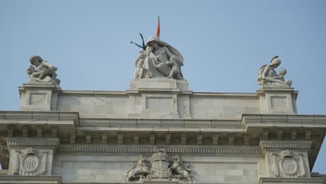 building with statues