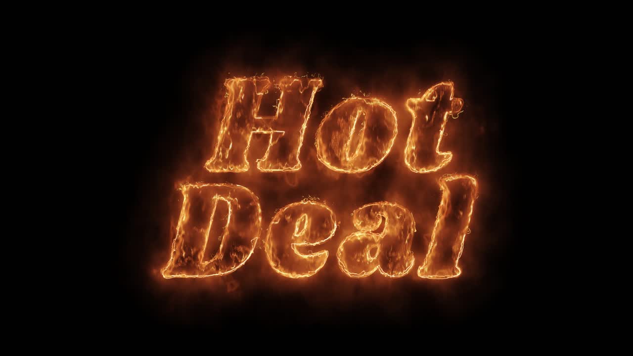 Hot Deal - Fire Text Graphic
