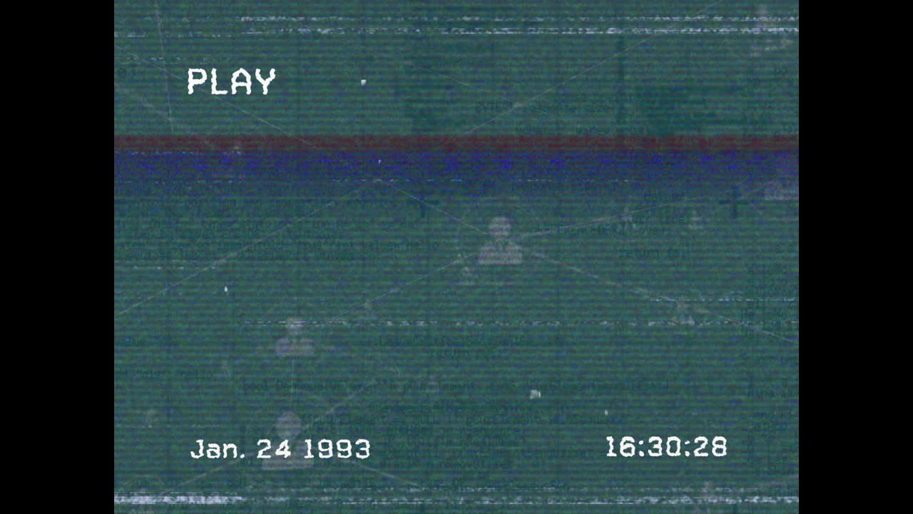 animación de la pantalla con interfaz digital, red de conexiones y procesamiento de datos con fallas