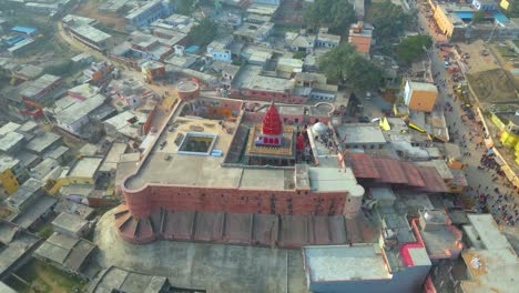 Ayodhya-Drone-view-Shri-Ram-Mandir,-Shri-Hanuman-Garhi-Mandir,-Lata-Mangeshkar-Chowk-and-Ram-ki-Paidi-Ghats