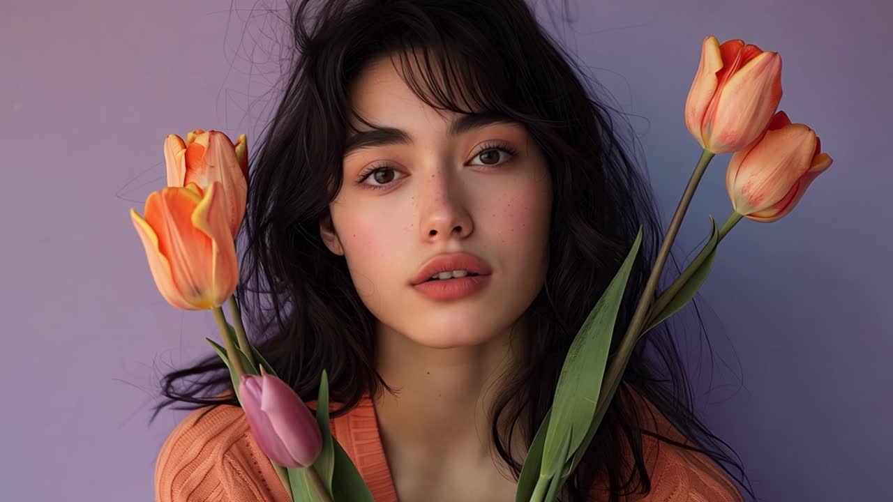 Ritratto di Donna con Tulipani