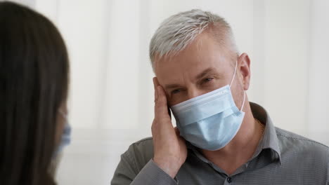 medical consultation with mask