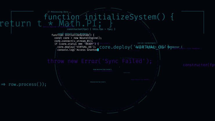 Abstract Digital Code Animation with Floating Programming Syntax