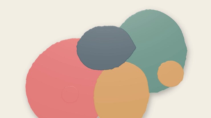 Abstract Animation of Moving Colorful Organic Shapes