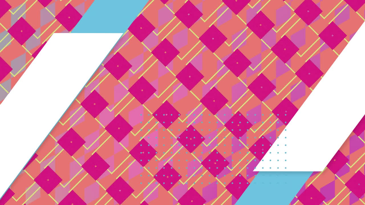 Pink and yellow square patterns
