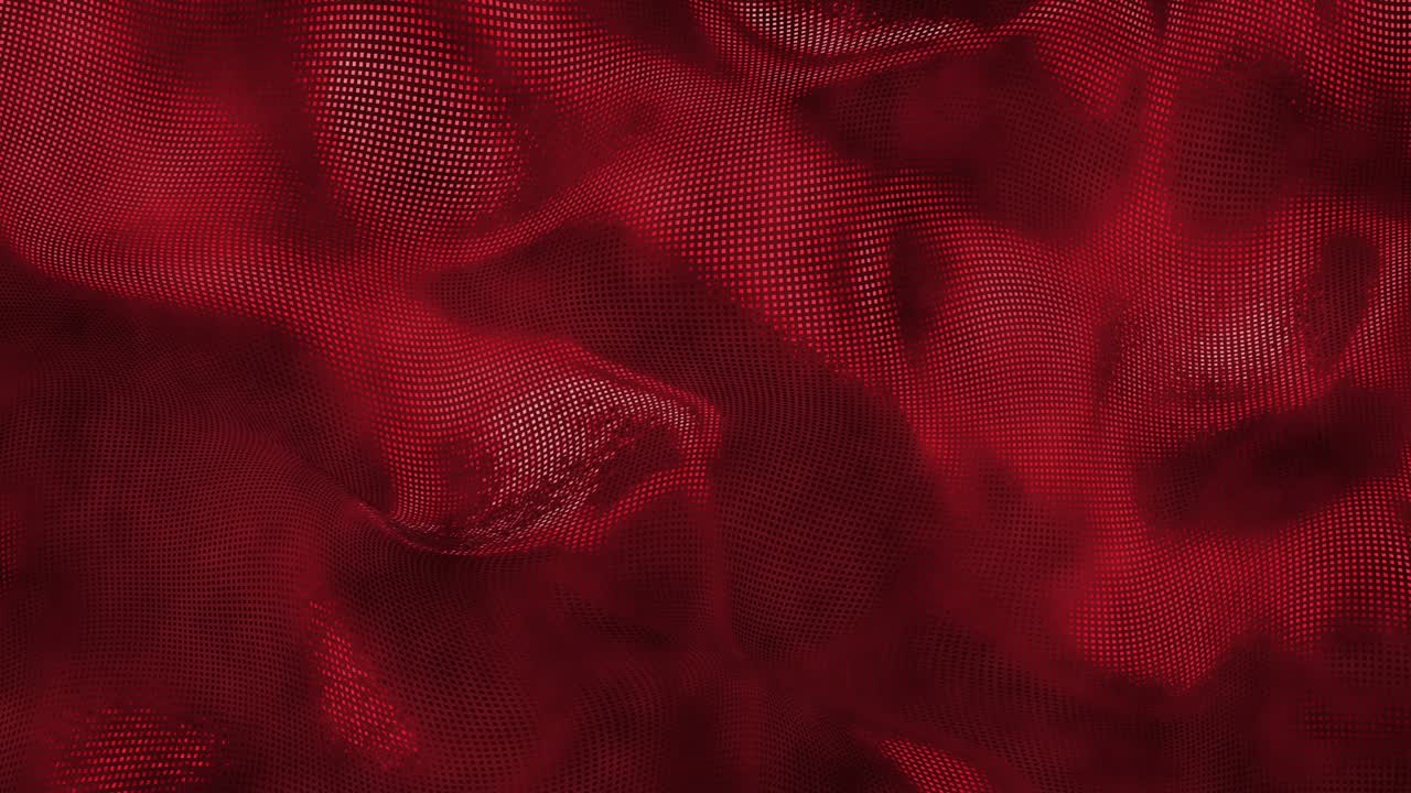 Red sparkly satin background. Glamour satin texture 3D rendering loop 4k