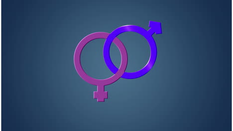 animation of heterosexual symbol against blue gradient background