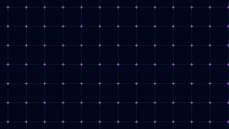 Digital-grid-with-neon-geometric-crosses-in-rows