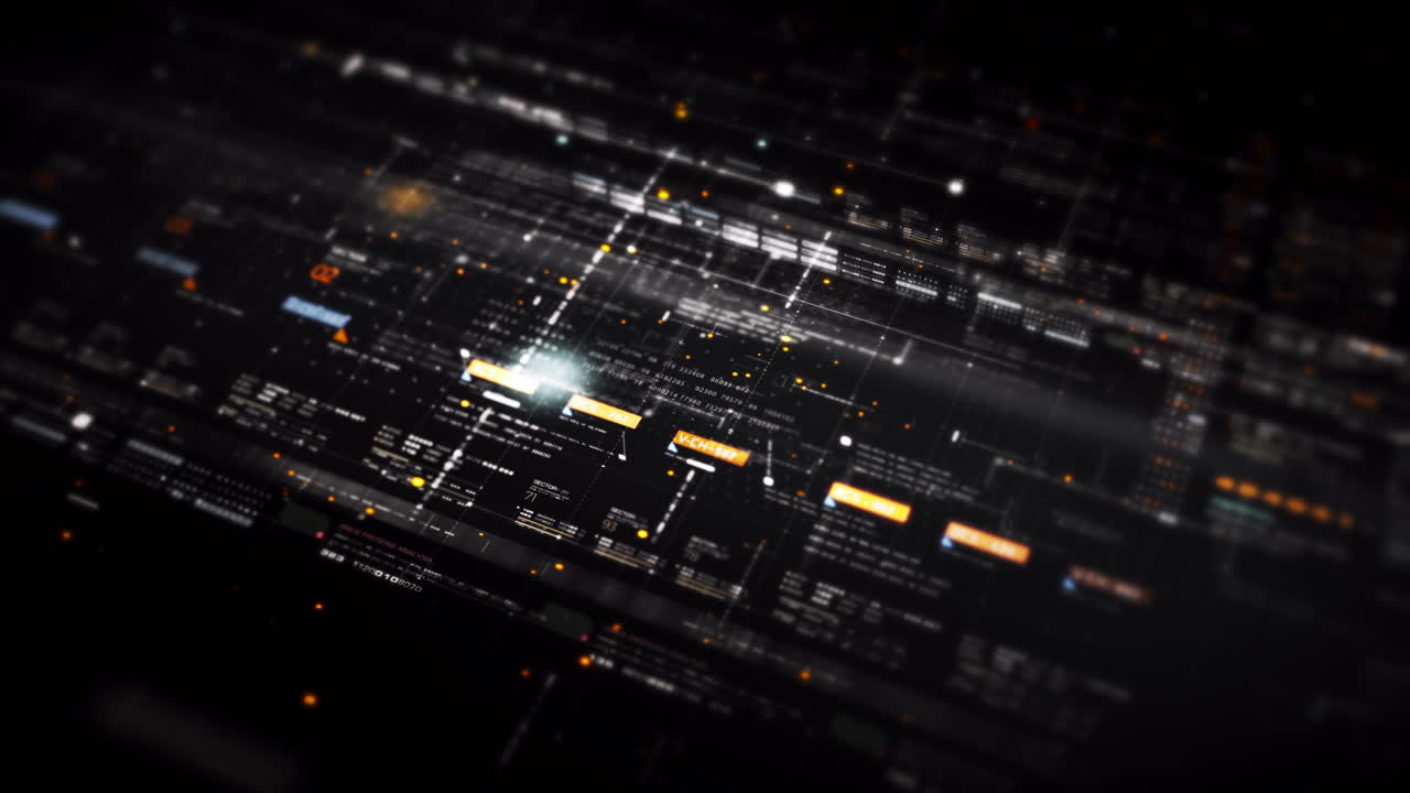 simulación avanzada de matrices de datos con un entorno digital de vanguardia con una visualización dinámica e inmersiva de las redes de información de matrices de datos interconectadas