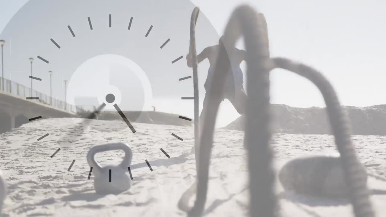 운동 하는 아프리카계 미국인 남성 의 시계 에 대한 애니메이션