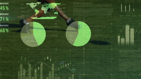 procesamiento de datos con jugadores de fútbol jugando al fútbol