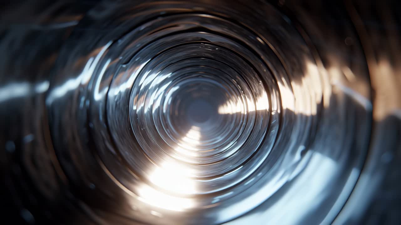 Abstract view through a metal tube