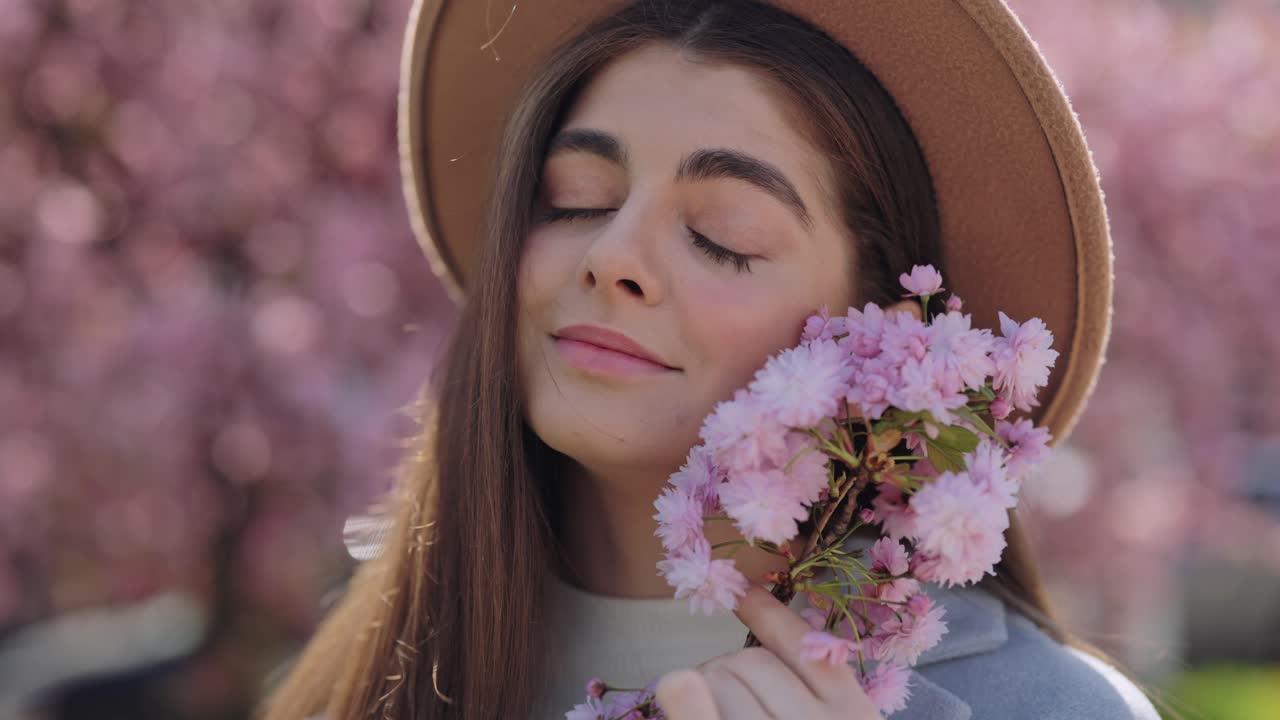Woman with Cherry Blossoms