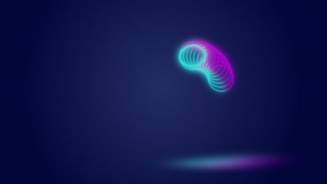 Animation-of-moving-looping-circles-against-abstract-background