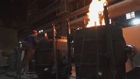 metal casting process in a foundry