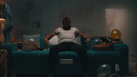 man after a party