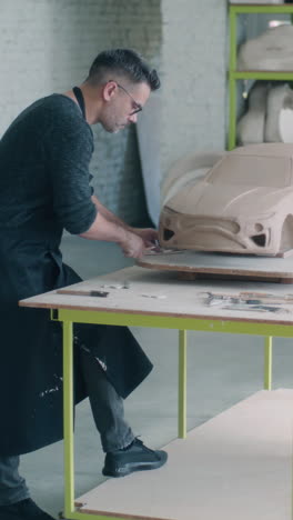 sculpting a car model