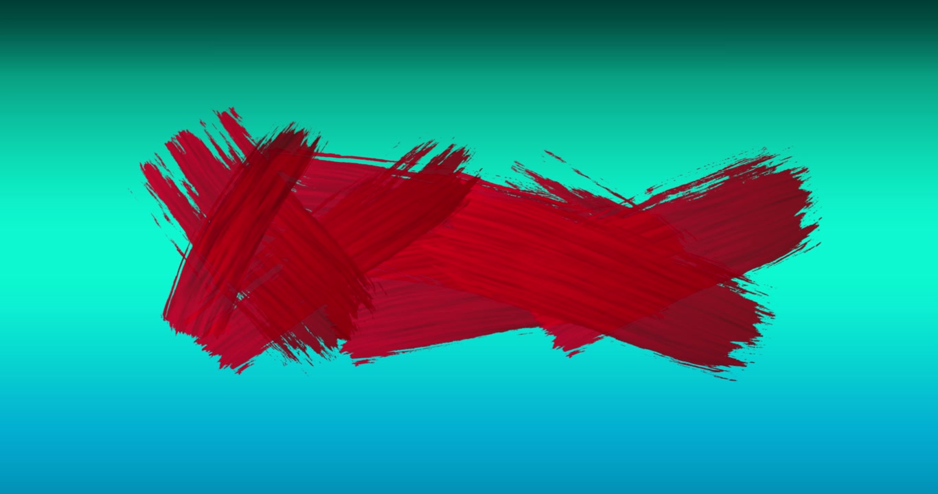 Animazione di forme rosse su sfondo blu