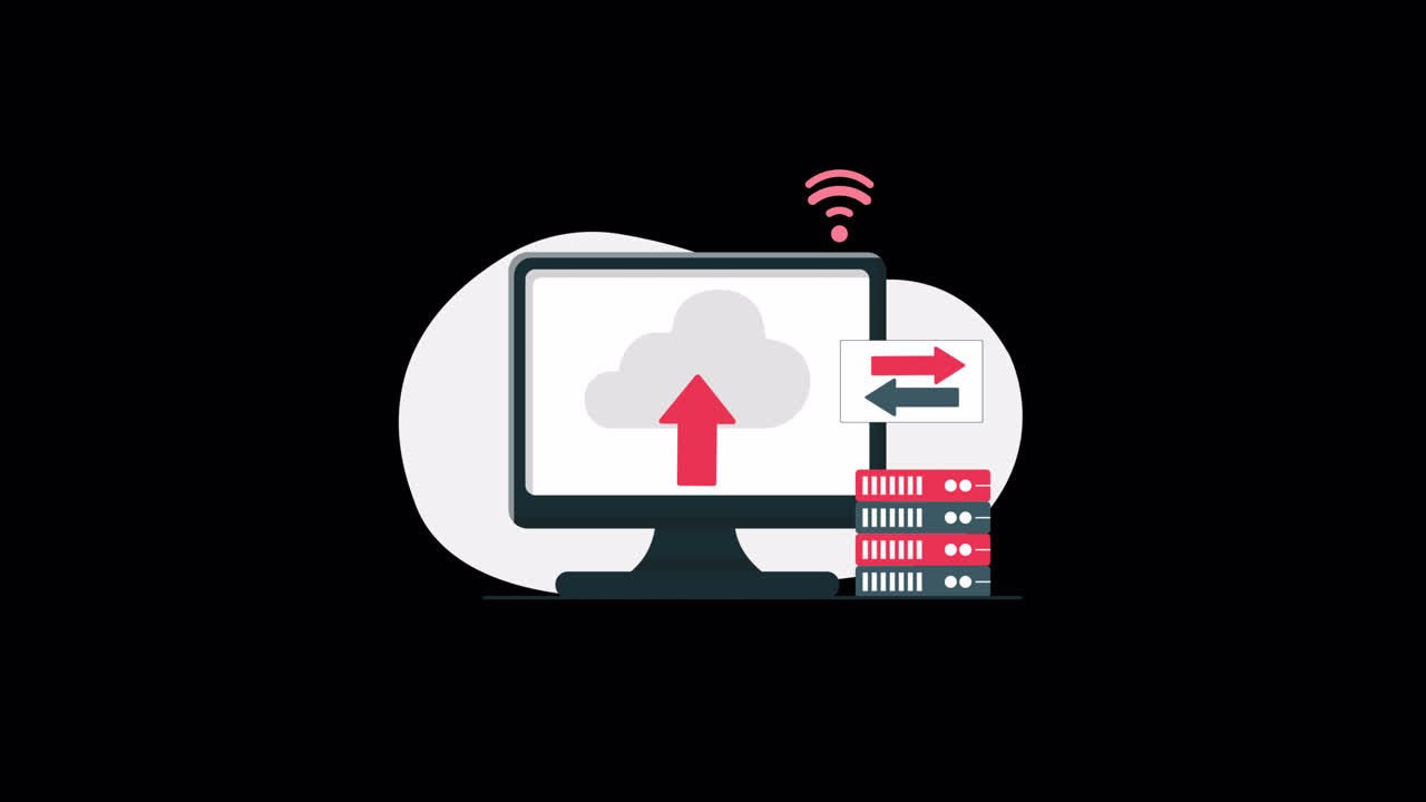 Animated Illustration of Data Transfer to Cloud Storage