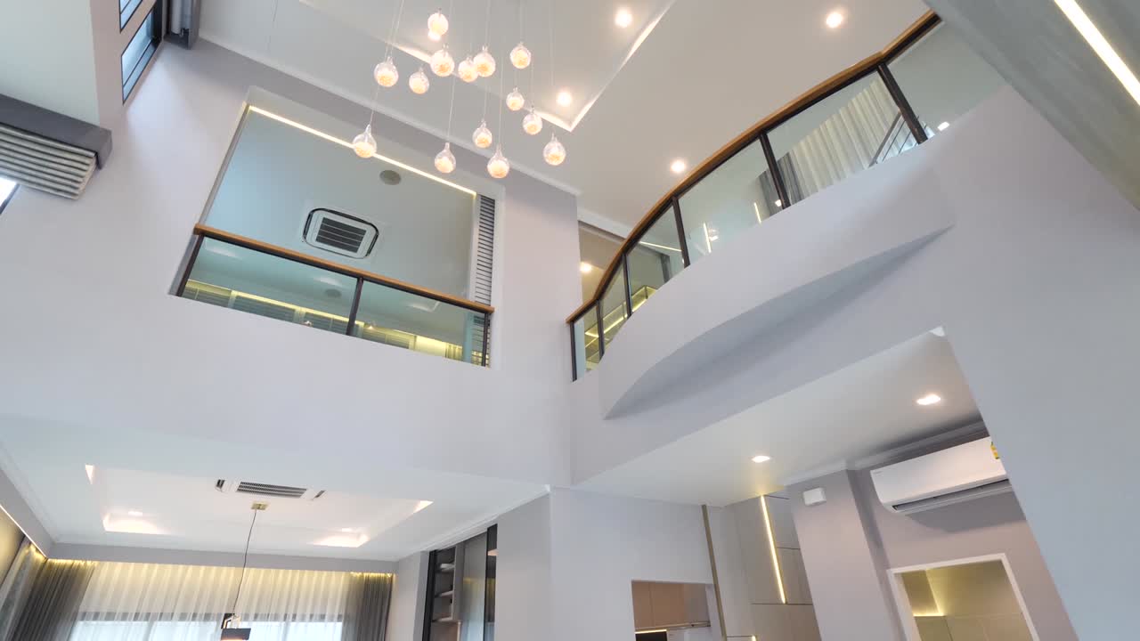 decoración moderna y elegante del hogar de plan abierto