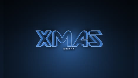 texto de feliz navidad monocromático oscuro en degradado azul 2