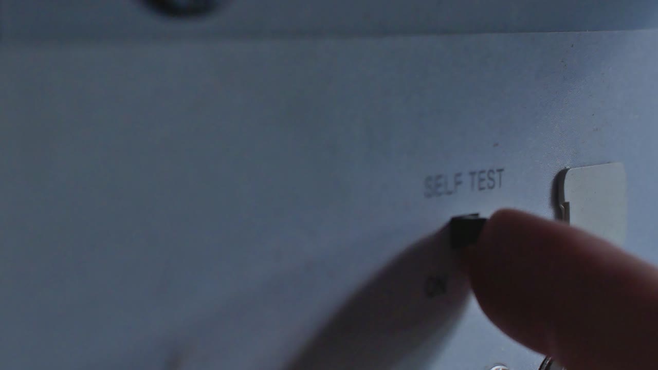 Fingers Switches On Off Switch. Close-Up Static Shot