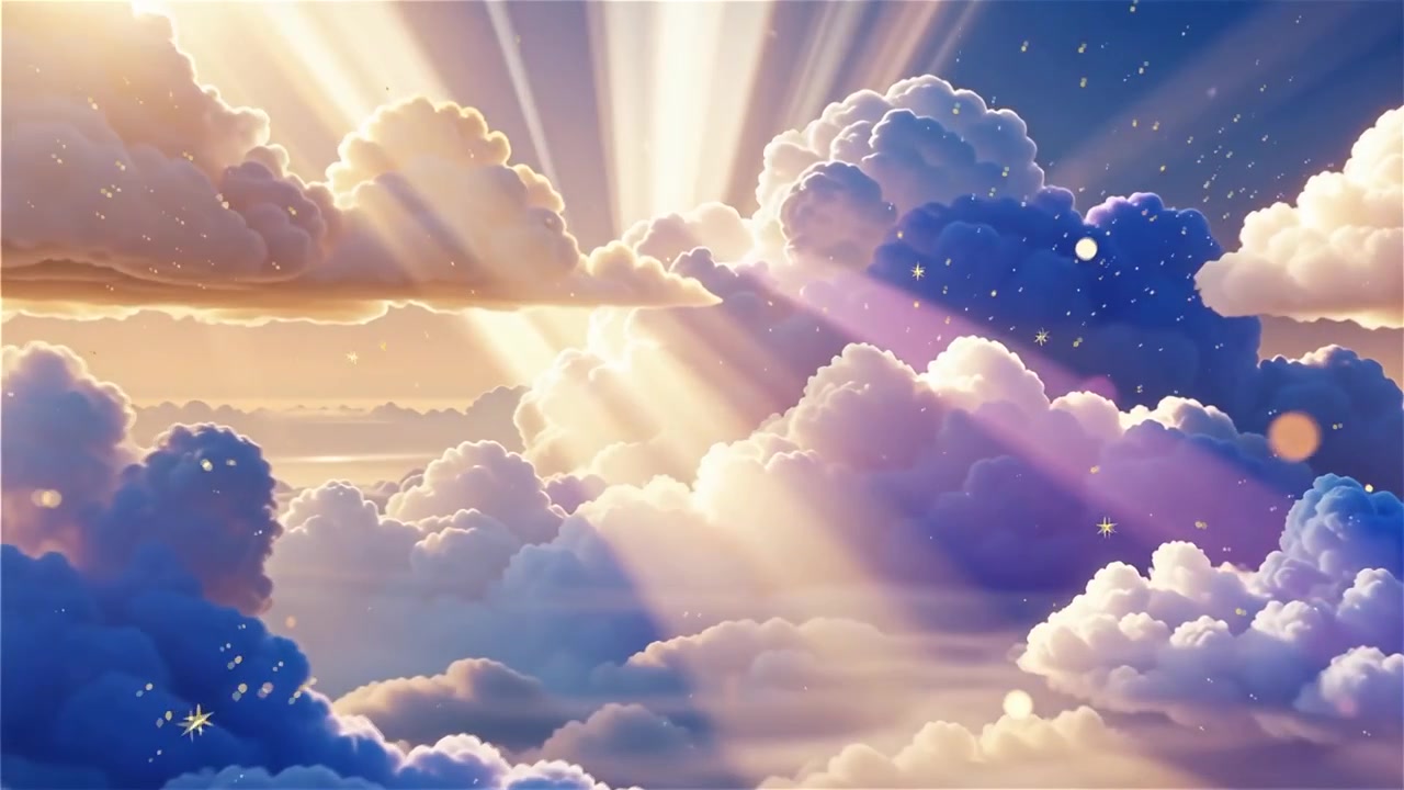 Christian Heavenly Light Worship Background