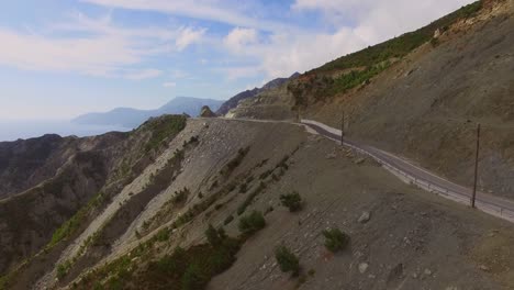 aerial: the mountains of the island karpathos in greece