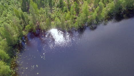 Beautiful-drone-video-of-sun-reflection-fading-away