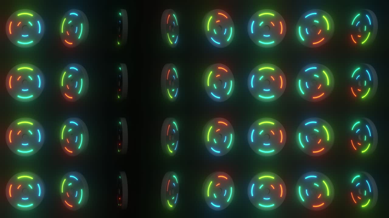 patrón de círculo de neón abstracto