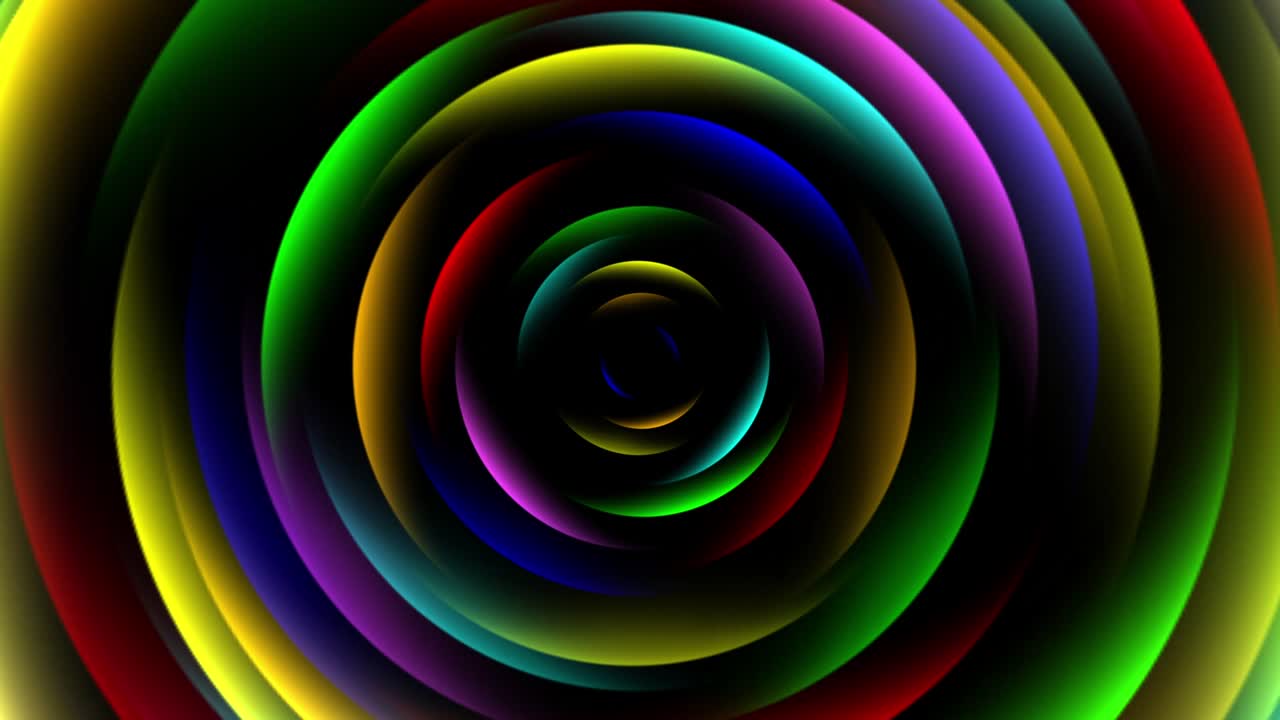 expansión de arcos de color gráficos de movimiento con fondo nocturno