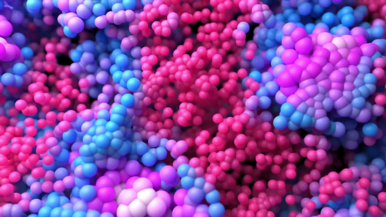 четыре тысячи абстрактных цветных частиц танцуют вокруг кадра.