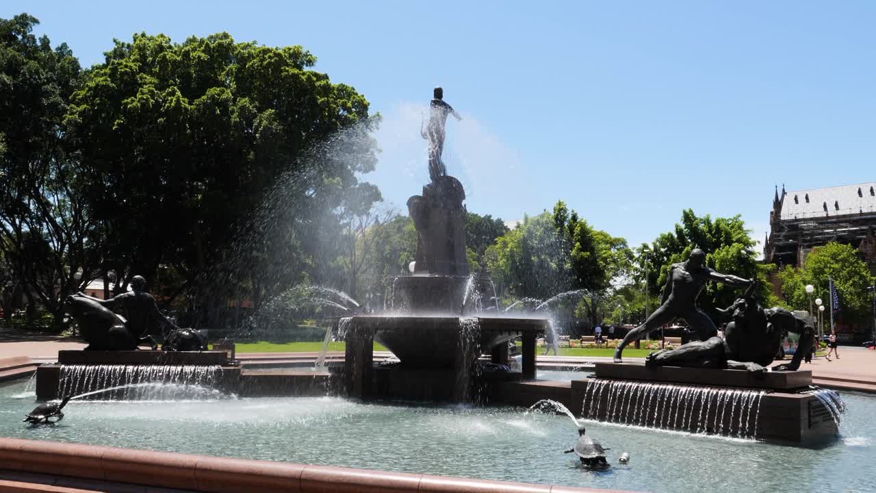 Archibald Memorial Fountain one of the iconic landmarks in Sydney's famous Hyde Park