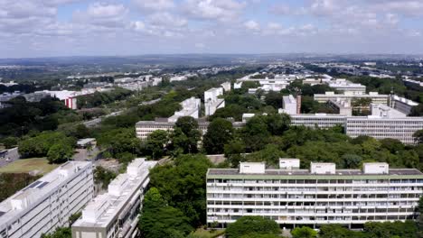 High-above-Brazilian-capital,-cultural-institutions-and-residential-blocks